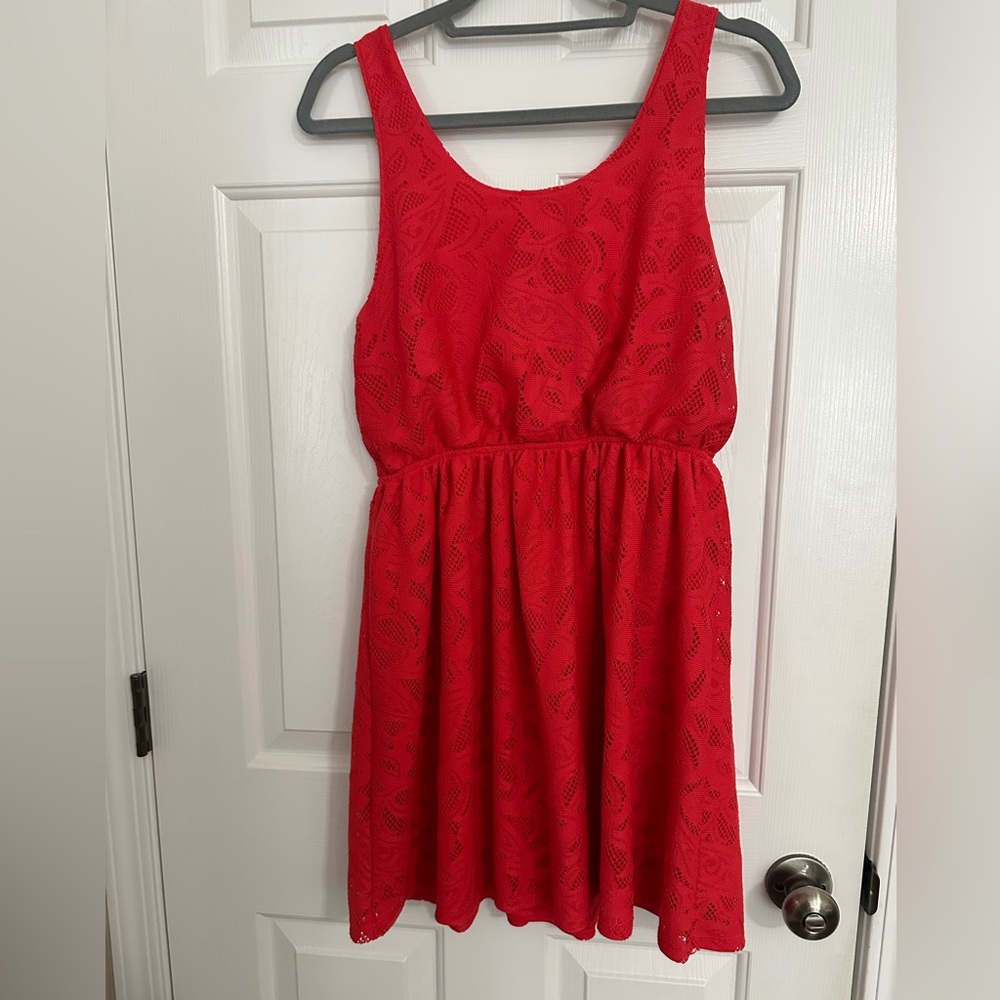 Red tank dress